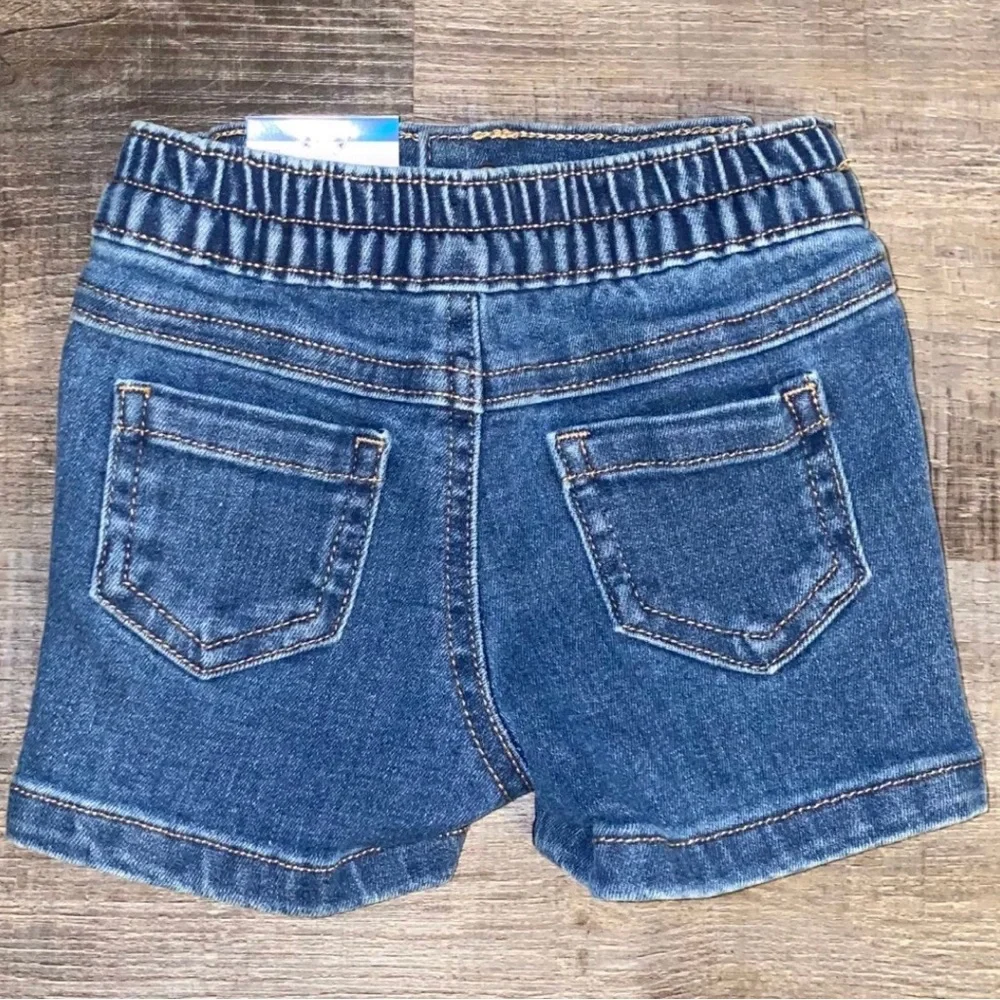 💞 New Baby Size 3-6 Month Ruffle Denim Jean Shorts